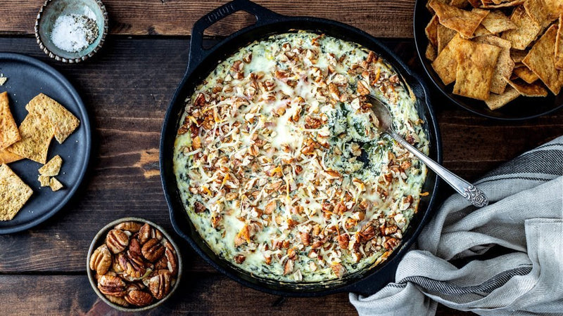 Millican Pecan - Pecan Spinach Artichoke Dip
