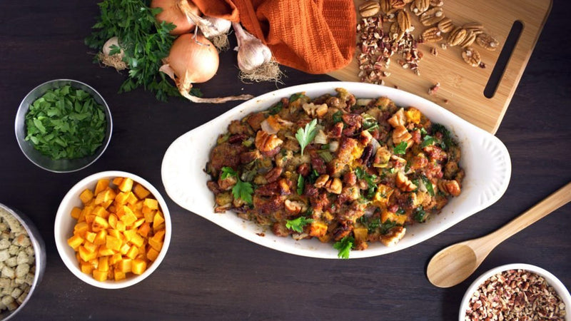 Millican Pecan - Squash, Pecan and Sausage Stuffing