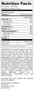 Milk Chocolate Caramillicans - Gift Box - nutrition label