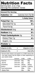 Shelled Pecan Halves Gift Tin - nutrition label
