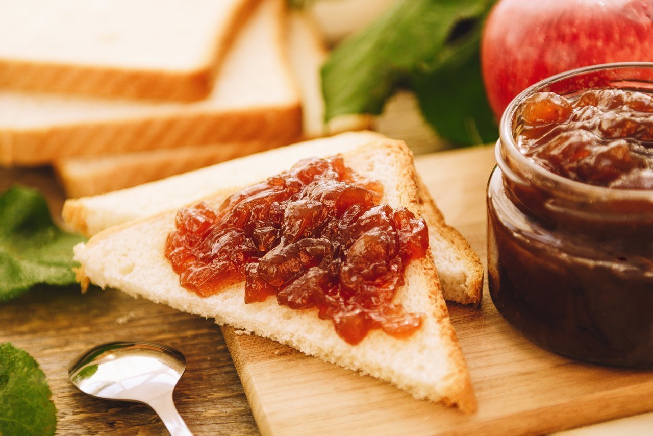 Apple jam easy recipe with pecans homemade