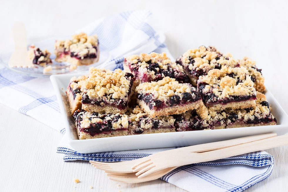 Blueberry Pecan Crumble Bars