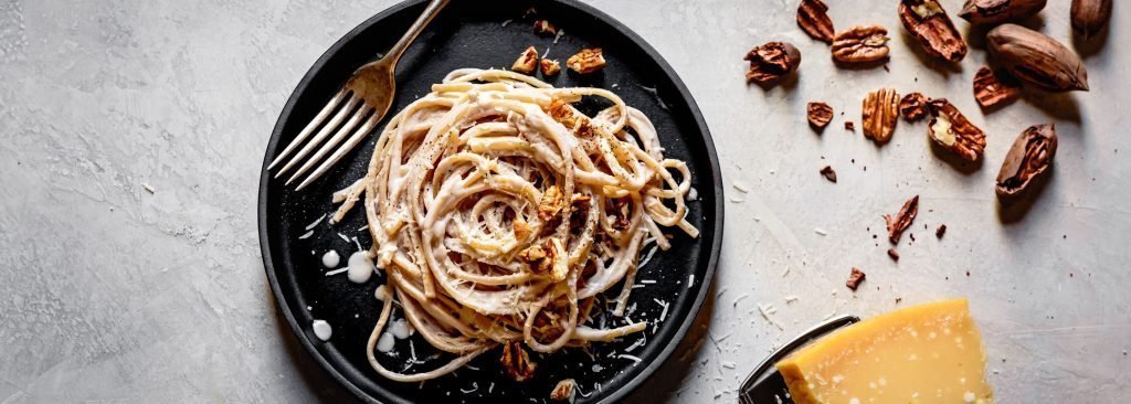 Millican Pecan - Linguine with Cauliflower Pecan Alfredo