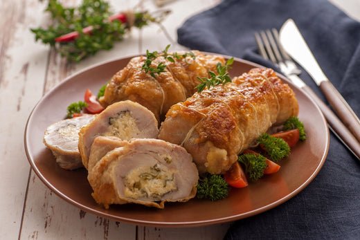 Pecan Chicken Breasts Stuffed with Cream Cheese and Broccoli