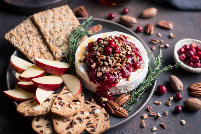 Baked Brie with Pecans and Cranberry Orange Chutney
