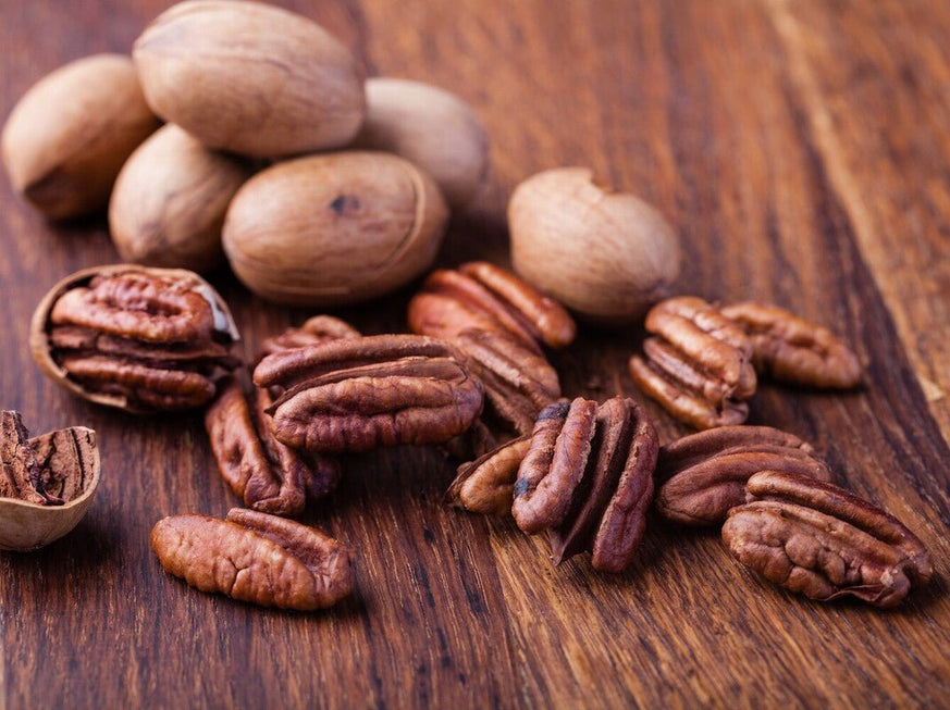 both shelled and in-shell types of pecans