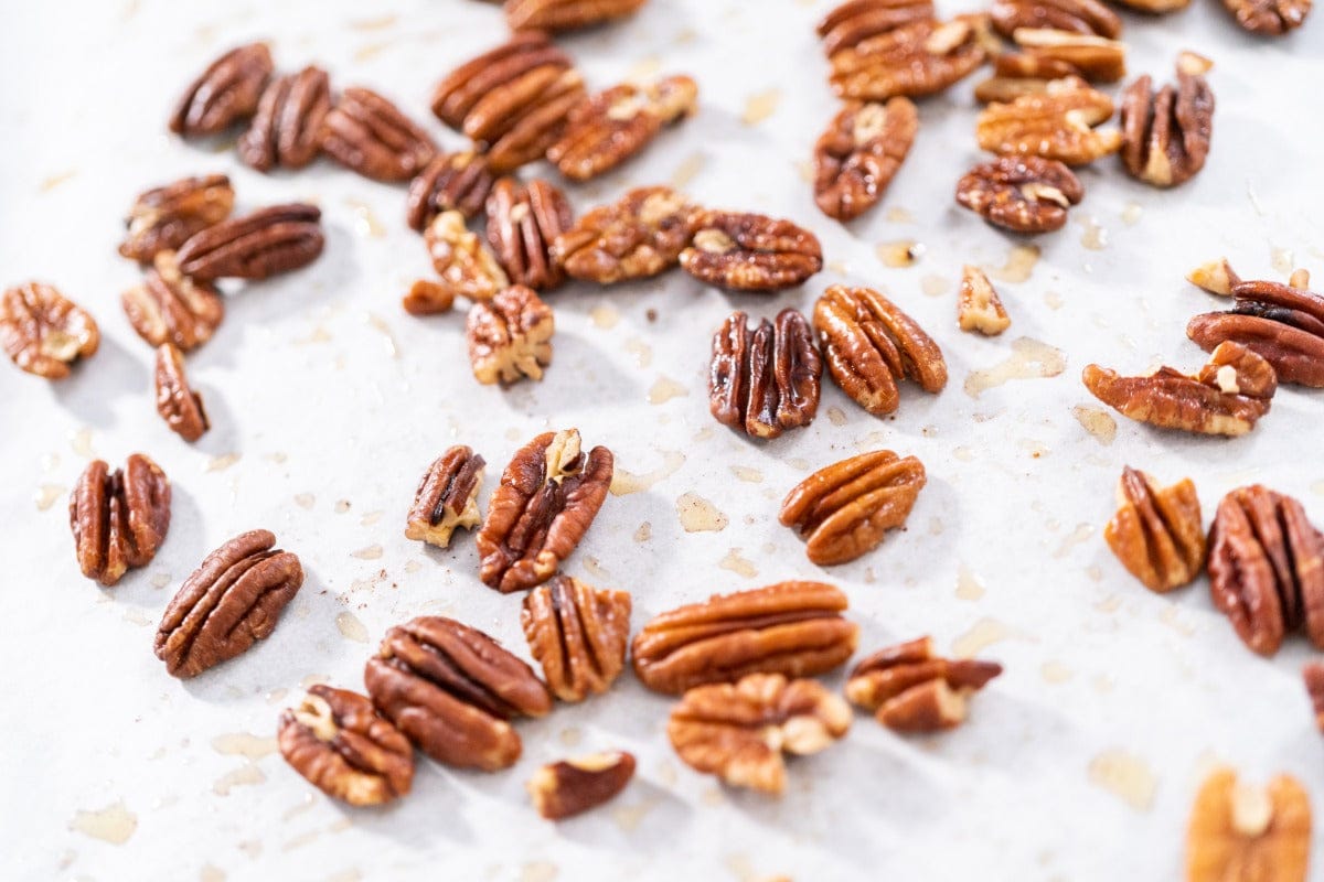toasting chopped pecans