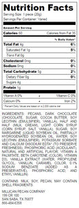 Dark Chocolate Caramillicans - Gift Box - nutrition label