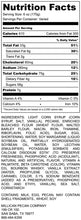 Load image into Gallery viewer, Millican Pecan Bourbon Pecan Pie Nutrition Table