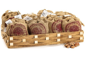 Cinnamon Pecans, with Display Basket | (16) 4 oz Burlap Bags
