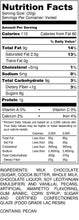 Load image into Gallery viewer, Chocolate Amaretto Pecan 12 oz bag - nutrition label