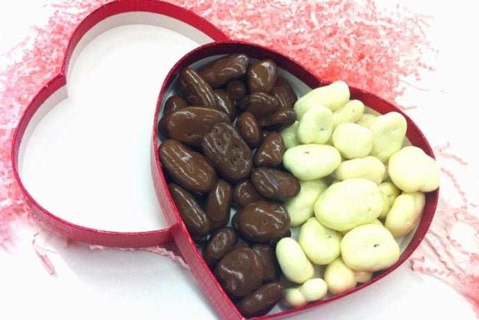 chocolate pecan heart box