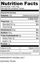 Load image into Gallery viewer, Creamy Pecan Butter - nutrition label
