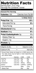 texas pecans for sale - nutrition label