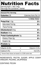 Load image into Gallery viewer, Jalapeno Pecan Jelly - nutrition label