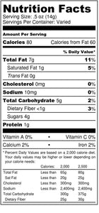 Taste of Texas - Pecan Treats - nutrition label