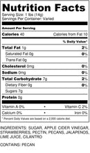 Load image into Gallery viewer, Strawberry Jalapeno Pecan Jelly - nutrition label